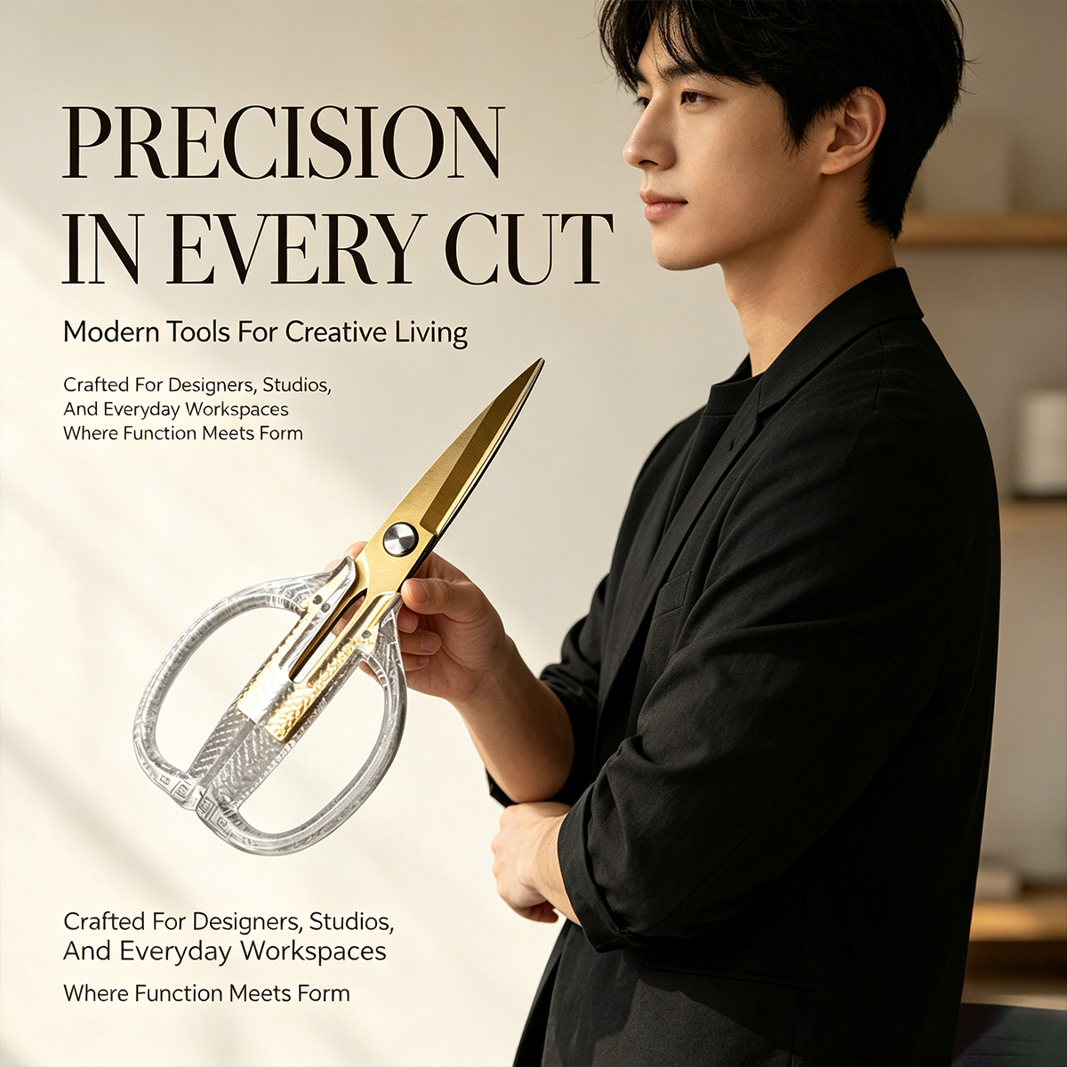 Scissors Stainless Craft - Profesyonel Paslanmaz Çelik Makas - Ofis,