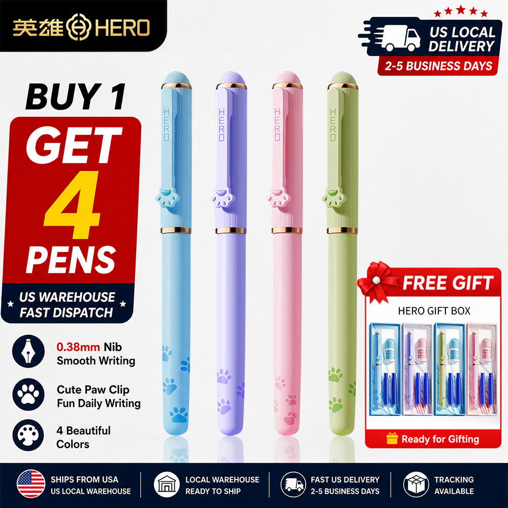 Stationery Warehouse - Hero 360M Kedi Patisı Desenli Silinebilir