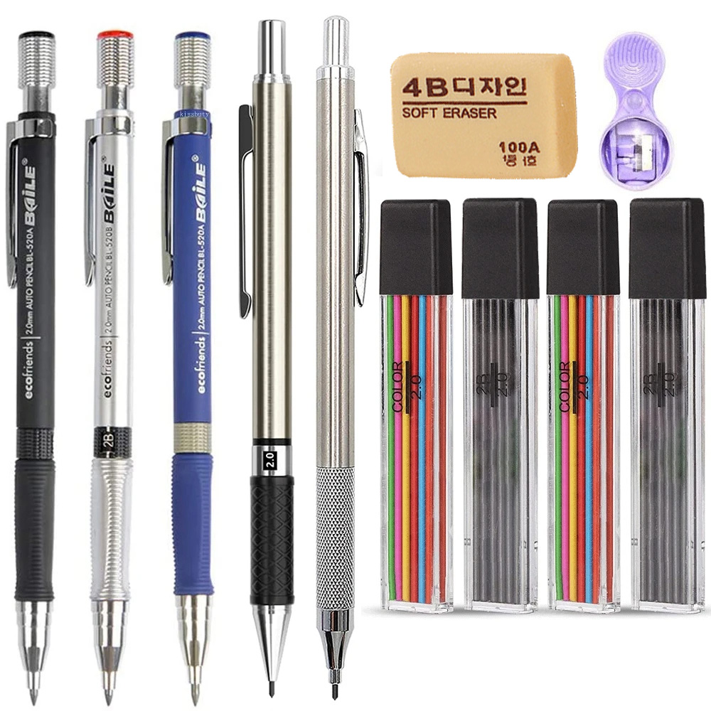 Ideal Stationery & Office Supply - 2.0mm 2B Mekanik Kurşun Kalemler Renkli/Siyah