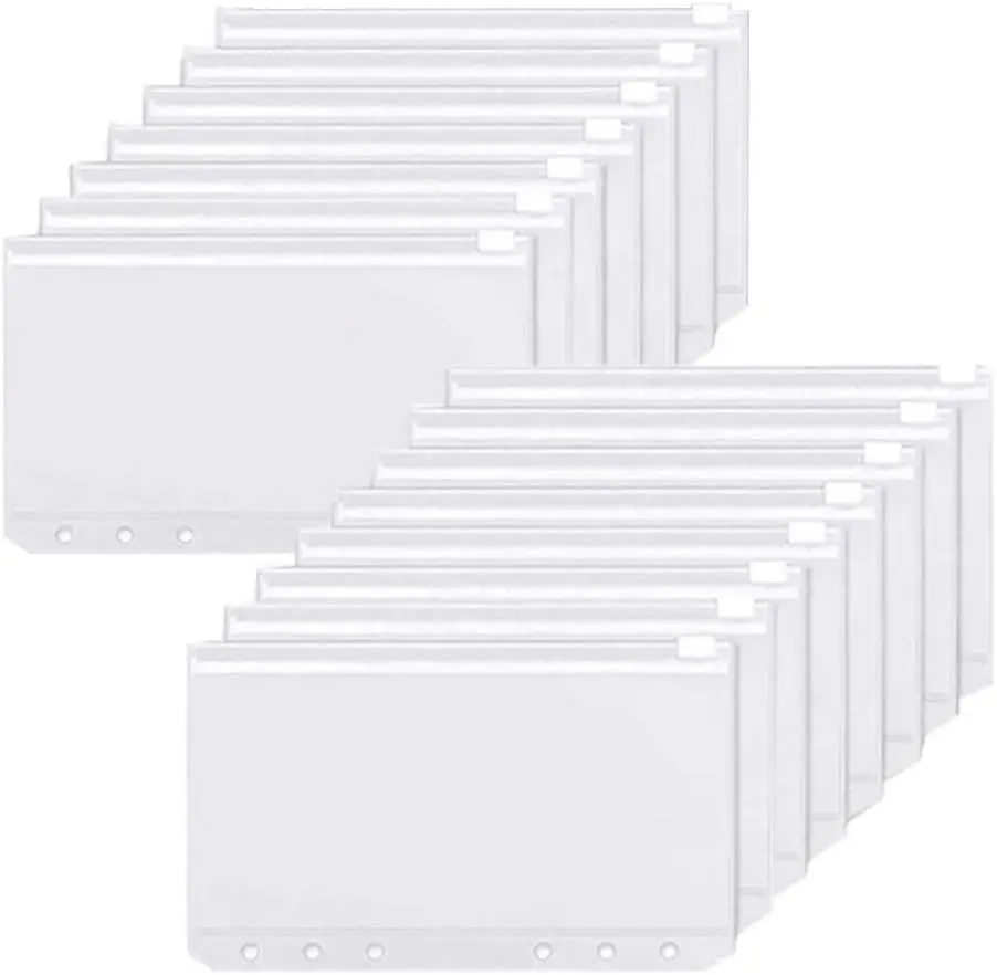 Planner Weekly Budget - Bağlayıcı Cepler A6 6 Delikli Fermuar
