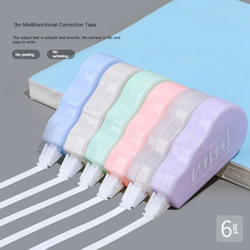 Correction Tape Roller - 6 adet/paket Düzeltme Bantları Promosyon Hediye