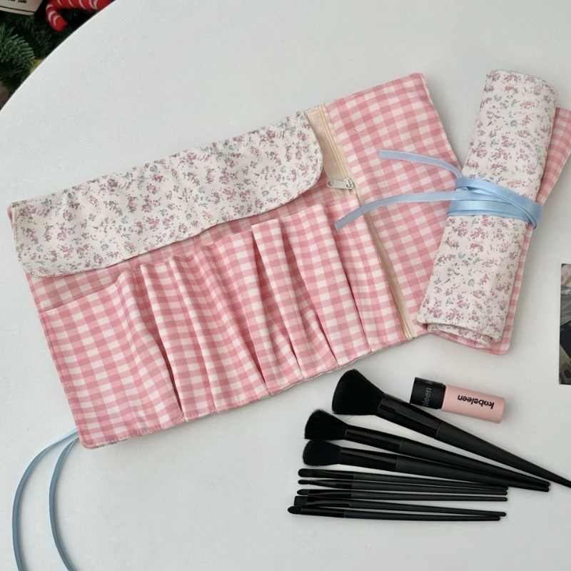 Pen Pouch Roll - Estetik Bahar Çiçek Roll-up Kalem Çantaları
